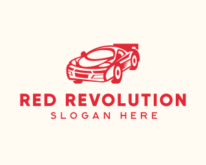 Red Sports Car logo design