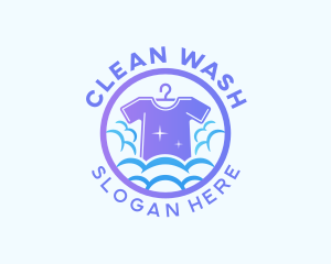 Washing - Shirt Laundry Wash logo design