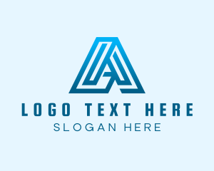 Software Technology Outline Letter A  Logo
