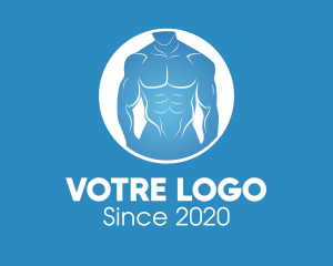 Gym - Blue Men Physique logo design