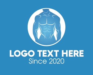 Handsome - Blue Men Physique logo design