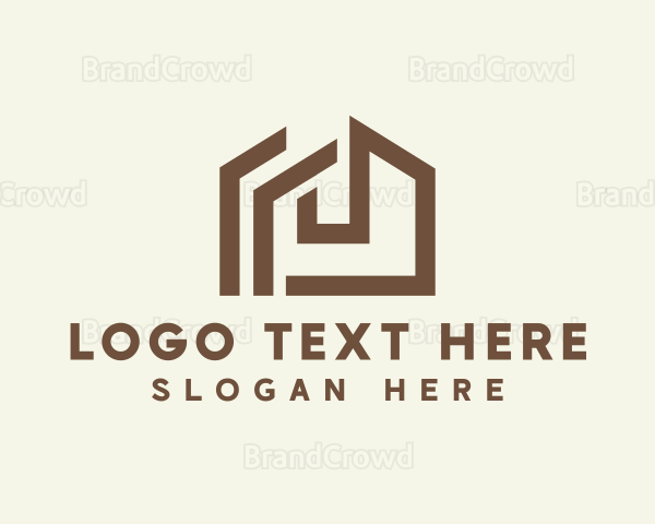 Wooden Cabin House Logo