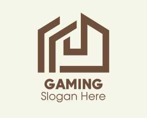 Brown Wooden House Logo