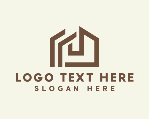 Residential - Wooden Cabin House logo design