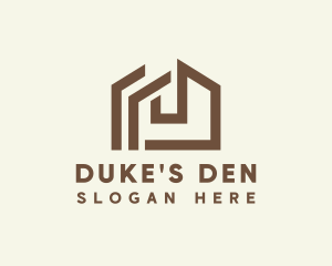 Wooden Cabin House  logo design