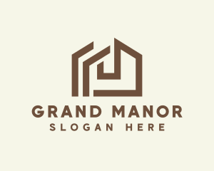 Wooden Cabin House  logo design