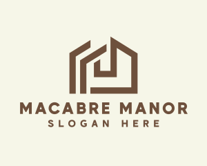 Wooden Cabin House  logo design