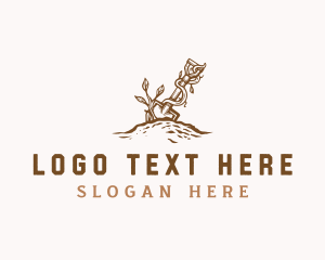 Garden Landscaping Shovel Logo