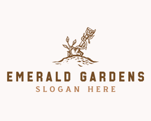 Garden Landscaping Shovel logo design