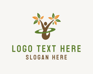 Tree - Human Wellness Yoga logo design