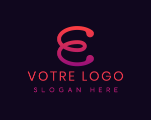 Advertising Tech Letter E Logo