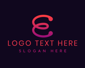 Network - Advertising Tech Letter E logo design