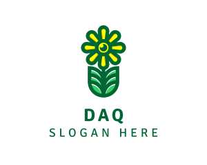 Daisy Flower Gardener Logo