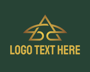 A - Golden A Star logo design