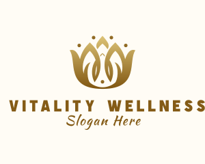 Bronze Wellness Flower logo design