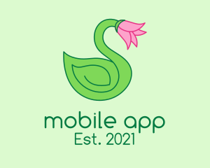 Spring - Tulip Flower Swan logo design