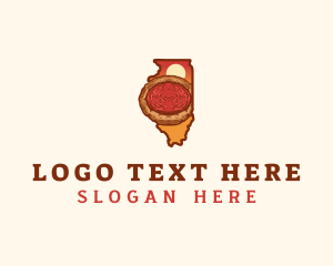 Coxinha - Illinois Deep Dish Pizza logo design