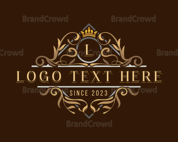 Premium Crown Ornament Logo