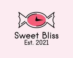 Sweet Candy Clock  logo design