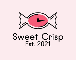 Sweet Candy Clock  logo design