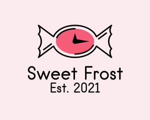 Sweet Candy Clock  logo design