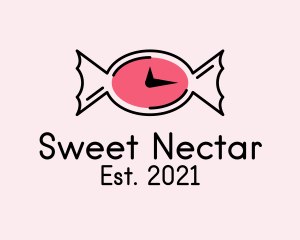 Sweet Candy Clock  logo design