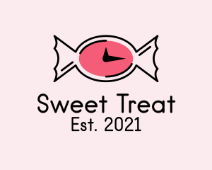 Sweet Candy Clock  logo design