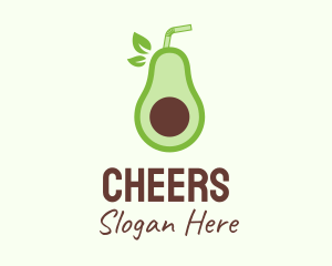 Avocado Milkshake Drink Logo