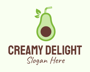 Milkshake - Avocado Milkshake Drink logo design