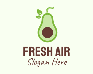 Avocado Milkshake Drink logo design