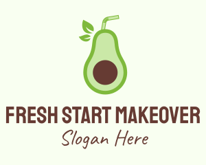 Avocado Milkshake Drink logo design