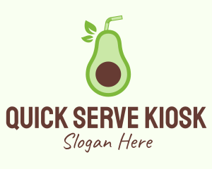 Kiosk - Avocado Milkshake Drink logo design