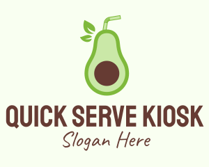 Avocado Milkshake Drink logo design