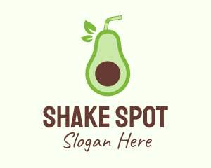 Shake - Avocado Milkshake Drink logo design