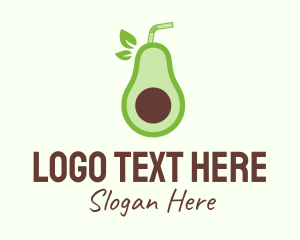 Avocado Milkshake Drink Logo