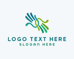 Teamwork - Friendly Support Hand logo design