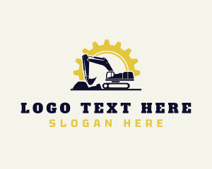 Worker - Excavator Machine Builder logo design