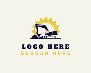 Construction - Excavator Machine Builder logo design