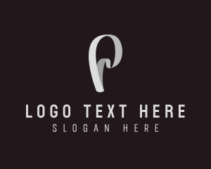 Digital Marketing - Finance Ribbon Letter P logo design