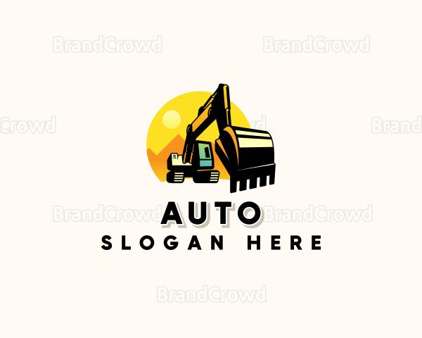 Backhoe Construction Digger Logo