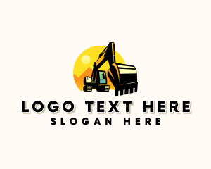 Backhoe Construction Digger Logo