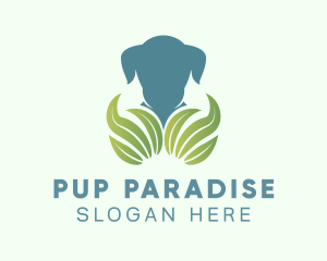 Eco Friendly Puppy Leaf logo design