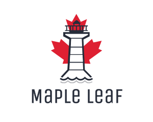 Maple Leaf Lighthouse logo design