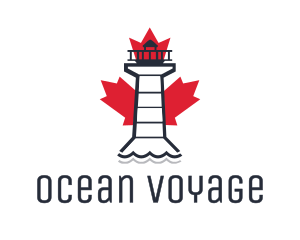 Maple Leaf Lighthouse logo design