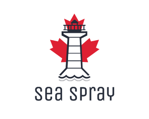 Maple Leaf Lighthouse logo design