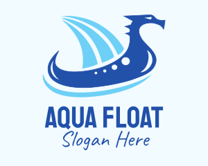 Float - Blue Dragon Boat logo design