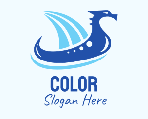 Athlete - Blue Dragon Boat logo design