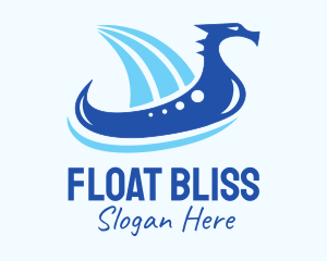 Blue Dragon Boat logo design