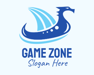 Blue Dragon Boat logo design