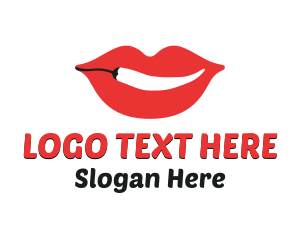 Lip - Red Lip Chili logo design